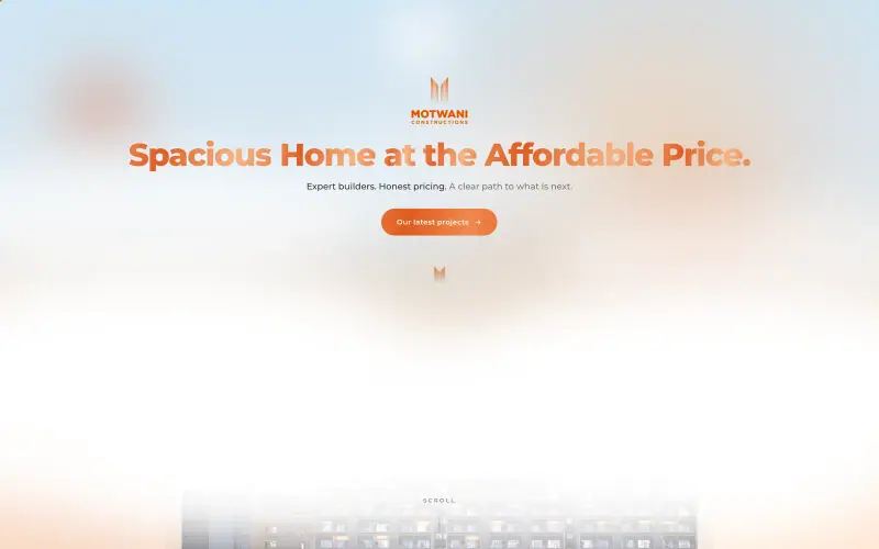 Motwani Constructions website homepage