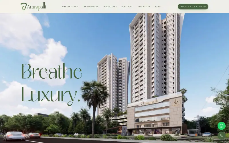 Vumee Amrapalli website homepage